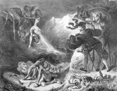 Faust and Mephistopheles at the Witches